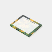 Monogram Geel Black-Eyed Susan Bloemen Post-it® Notes (Schuin)