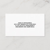 Monogram | Geel blauwe achtergrond Visitekaartje (Achterkant)