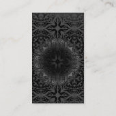 Monogram Geel Button Patroon Grijs Visitekaartje (Achterkant)