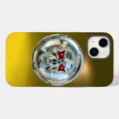 MONOGRAM geel Case-Mate iPhone Case (Achterkant (horizontaal))