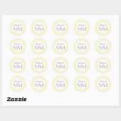 Monogram geel Chevron - DIY Labels (Vel)