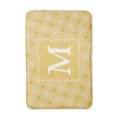 Monogram geel cirkelpatroon badmat (Voorkant Verticaal)