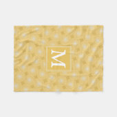 Monogram geel cirkelpatroon fleece deken (Voorkant (Horizontaal))