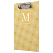 Monogram geel cirkelpatroon klembord (Links)
