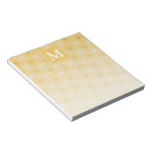 Monogram geel cirkelpatroon notitieblok (Schuin)