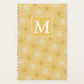 Monogram geel cirkelpatroon planner (Voorkant)