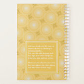 Monogram geel cirkelpatroon planner (Achterkant)