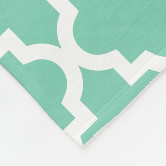 Monogram geel en seafoam | Fleece Blanket (Hoek)