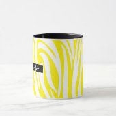 Monogram Geel en Wit Gestreept Zebrapatroon Mok (Midden)