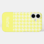Monogram geel en wit horsstokpatroon Case-Mate iPhone case (Achterkant (horizontaal))