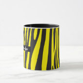 Monogram Geel en Zwart Gestreept Zebrapatroon Mok (Midden)