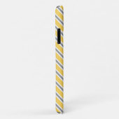 Monogram Geel Geel Witte Stripe Patroon Case-Mate iPhone Case (Achterkant/rechts)