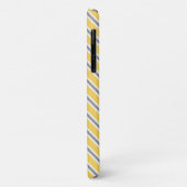 Monogram Geel Geel Witte Stripe Patroon Case-Mate iPhone Case (Achterkant/links)