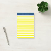 Monogram geel gestreept post-it® notes (Kantoor)