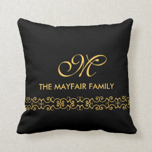Monogram  Geel Gold Family Kussen