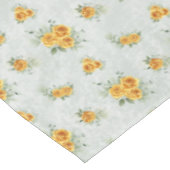 Monogram Geel Goud Groene Floral Tafelkleed (Gekanteld)