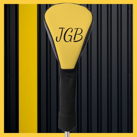 Monogram Geel Goud of kies uw kleur Golfheadcover