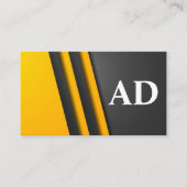 Monogram | Geel grijze lagen Visitekaartje (Voorkant)