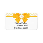 Monogram geel lint etiket (Voorkant)