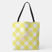 Monogram geel monogram voor zomergeel meisje tote bag (Voorkant)