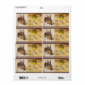 Monogram geel topaz van de RABBIT ( Young Hare ) Etiket (Full Sheet)