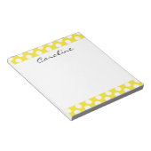 Monogram Geel White Trendy Fun Polka Dot Pattern Notitieblok (Schuin)