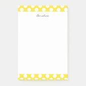 Monogram Geel White Trendy Fun Polka Dot Pattern Post-it® Notes (Voorkant)