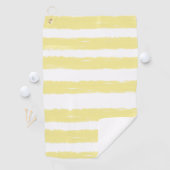 Monogram Geel Wit Aquarel Strepen Golfhanddoek (Insitu)