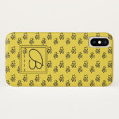 Monogram geel zomerkamer voor bijen Case-Mate iPhone case (Achterkant (horizontaal))