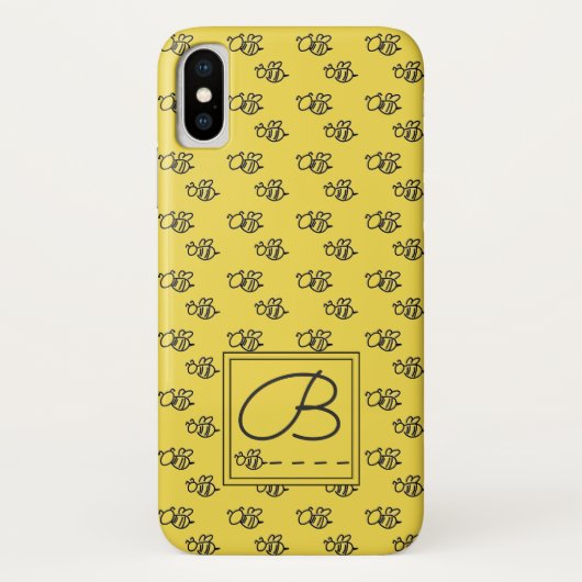 Monogram geel zomerkamer voor bijen Case-Mate iPhone case (Achterkant)