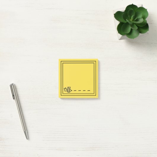 Monogram geel zomerkamer voor bijen post-it® notes (Kantoor)