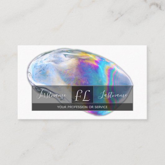 Monogram geestelijke gezondheidsbuik van regenboog visitekaartje (Voorkant)