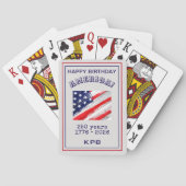 Monogram Gefeliciteerd Amerika Landelijk Vlag VS Pokerkaarten (Achterkant)