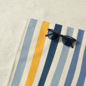 Monogram gekleurde lijnen Elegant Stijlvol Strandlaken (In situ)