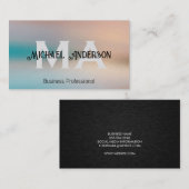 Monogram | Gelaagde tekst Visitekaartje (Voorkant / Achterkant)