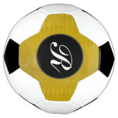 Monogram gele alligator textuur print voetbal (Gedraaid)