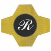 Monogram gele alligator textuur print voetbal (Enkel)