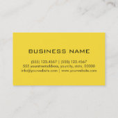 Monogram Gele bananenachtergrond Visitekaartje (Achterkant)