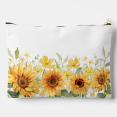 Monogram Gele Bloem Zonnebloem Bloemen Botanisch Etui (Achterkant)