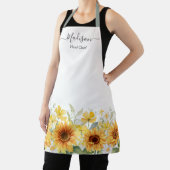 Monogram Gele Bloem Zonnebloem Bloemen Botanisch Schort (Insitu)