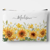 Monogram Gele Bloem Zonnebloem Bloemrijk Botanisch Etui (Voorkant)