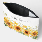 Monogram Gele Bloem Zonnebloem Bloemrijk Botanisch Etui (Open)