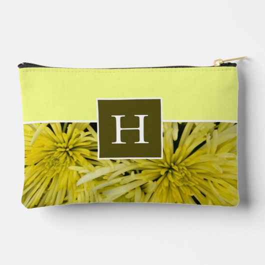 Monogram gele chrysant bloem etui (Achterkant)