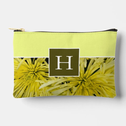 Monogram gele chrysant bloem etui (Voorkant)