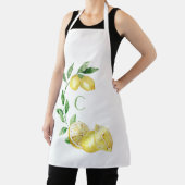 Monogram gele citroen schort (Insitu)