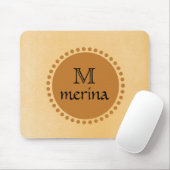 Monogram Gele goudcirkel Muismat (Met muis)