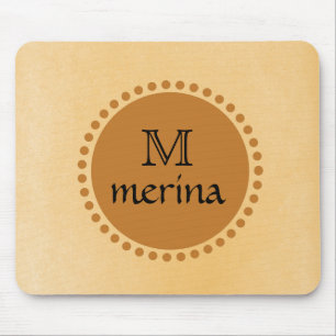Monogram Gele goudcirkel Muismat