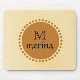Monogram Gele goudcirkel Muismat