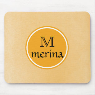 Monogram Gele goudcirkel Muismat