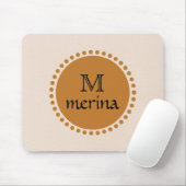 Monogram Gele goudcirkel Muismat (Met muis)